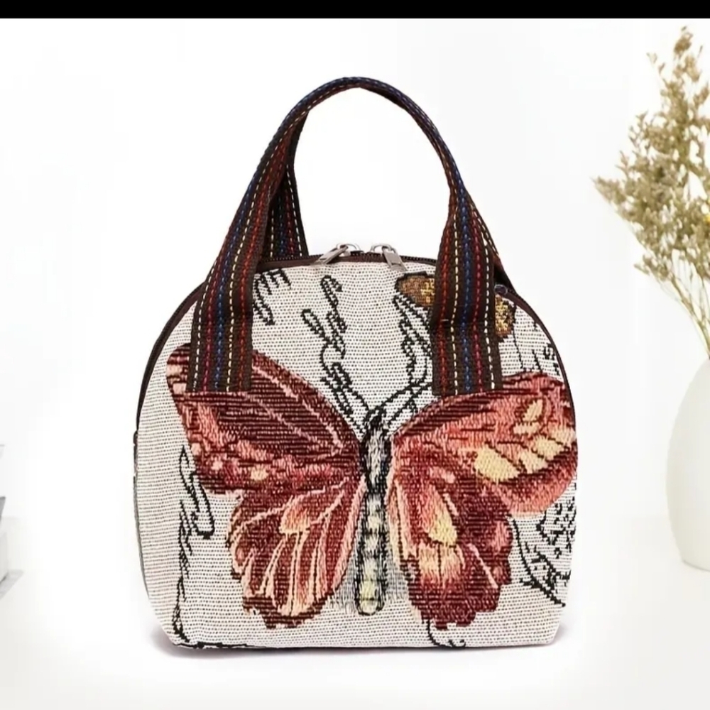 New Women's Small Blue Butterfly handbag - Picture 2 of 5